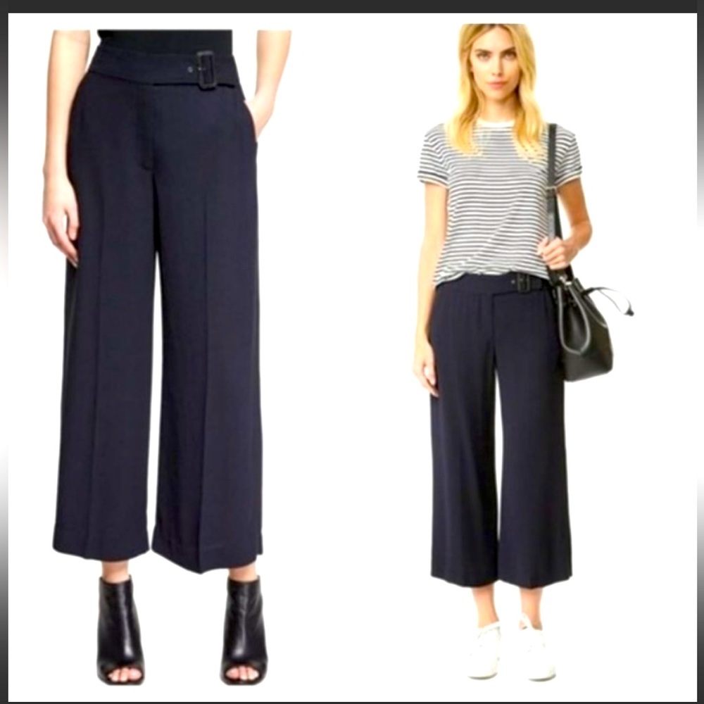 EUC A.L.C Navy Emily Gaucho Belted pants. Zipper fly. Size 4.